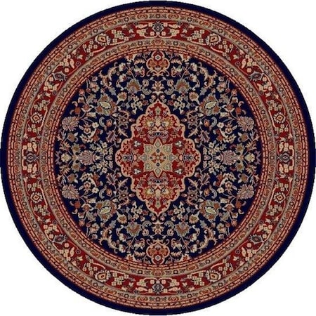 Concord Global Trading Concord Global 41040 5 ft. 3 in. Jewel Heriz - Round; Navy 41040